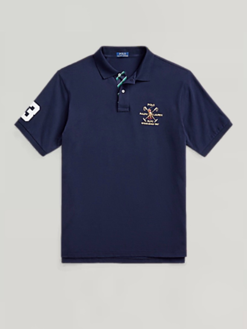 NWT Polo Ralph Lauren Navy Crest Pony Mesh Knit Shirt #3 RLPC $228 3XLT